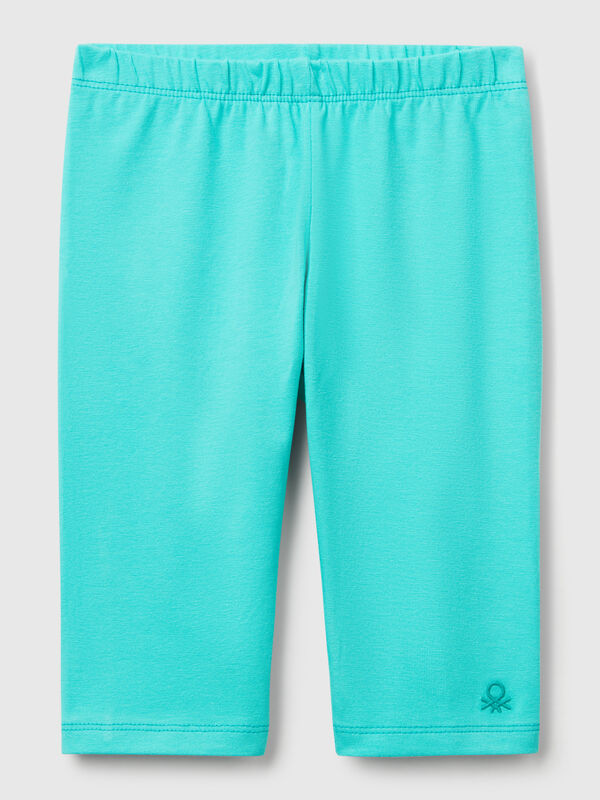 3/4 leggings in stretch cotton Junior Girl