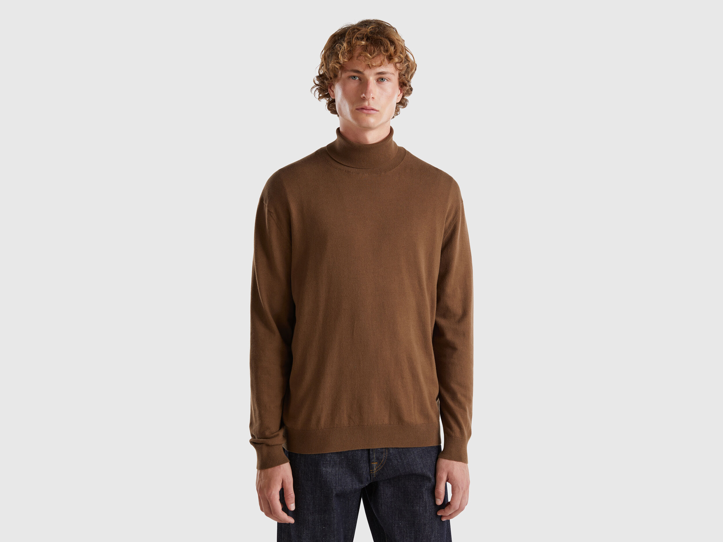 Men s Long Sleeve Cotton Tricot Sweaters 2024 Benetton