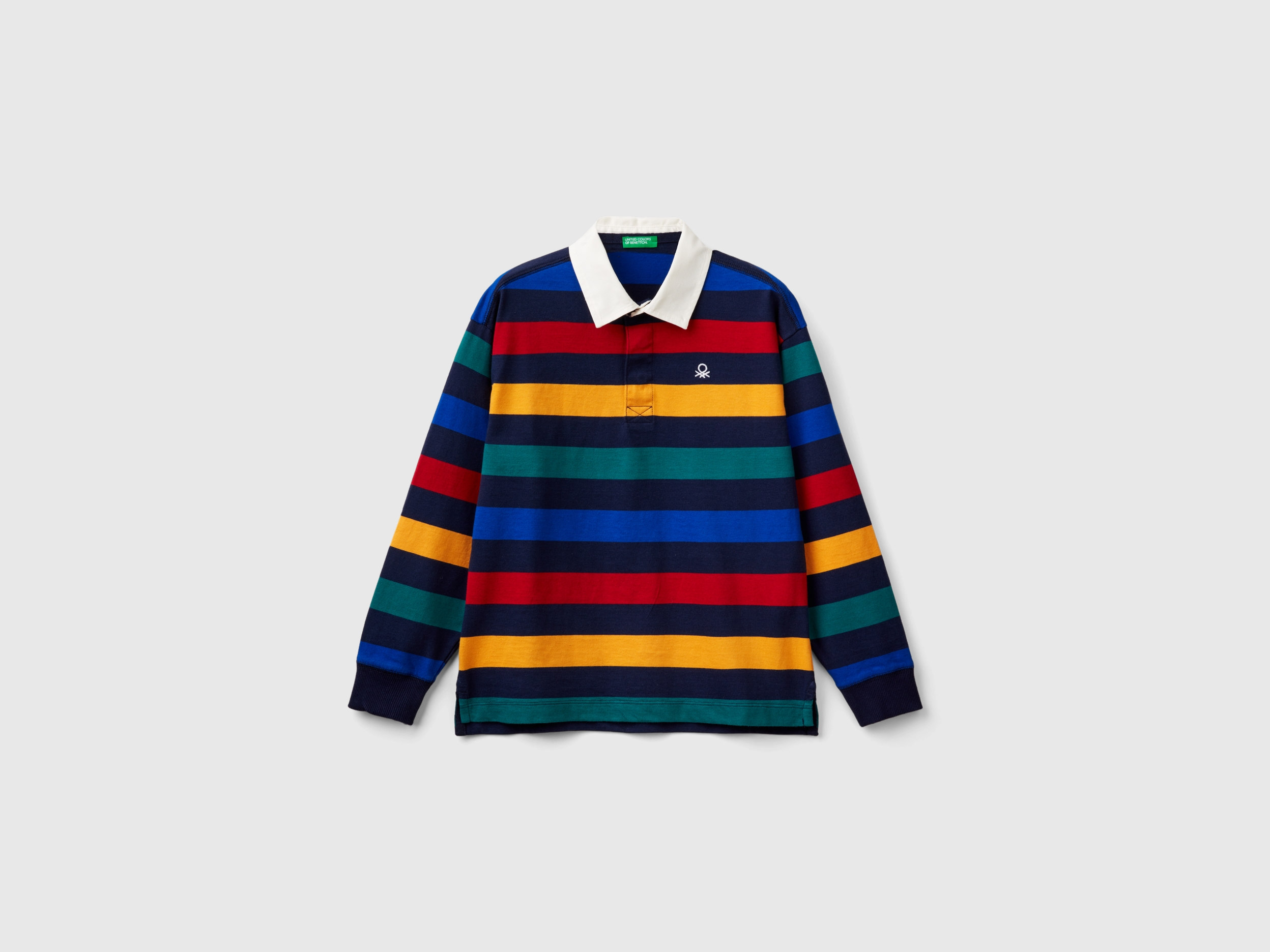 Benetton striped rugby shirt cheap