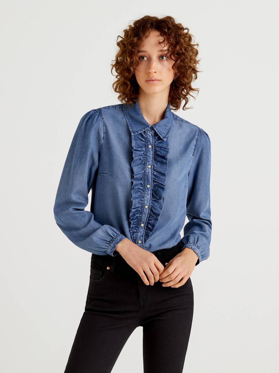Camisa con volantes hombre on sale