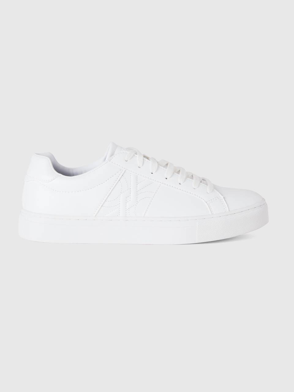 White PU Skater Sneakers