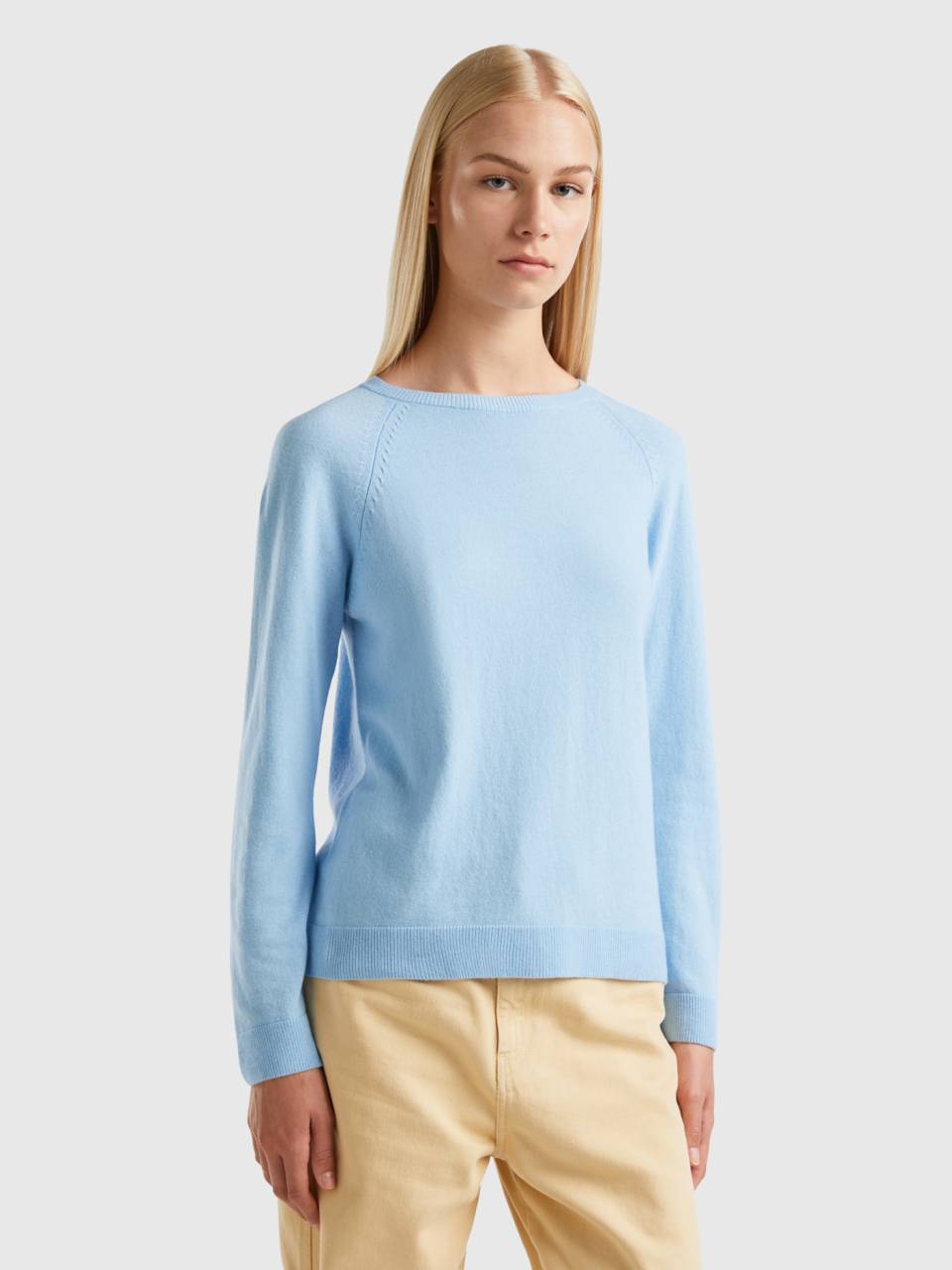 Ice blue new arrivals cashmere sweater