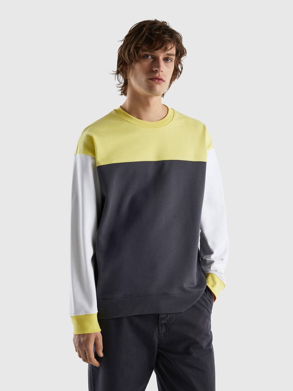 Color block sweatshirt Multi color Benetton