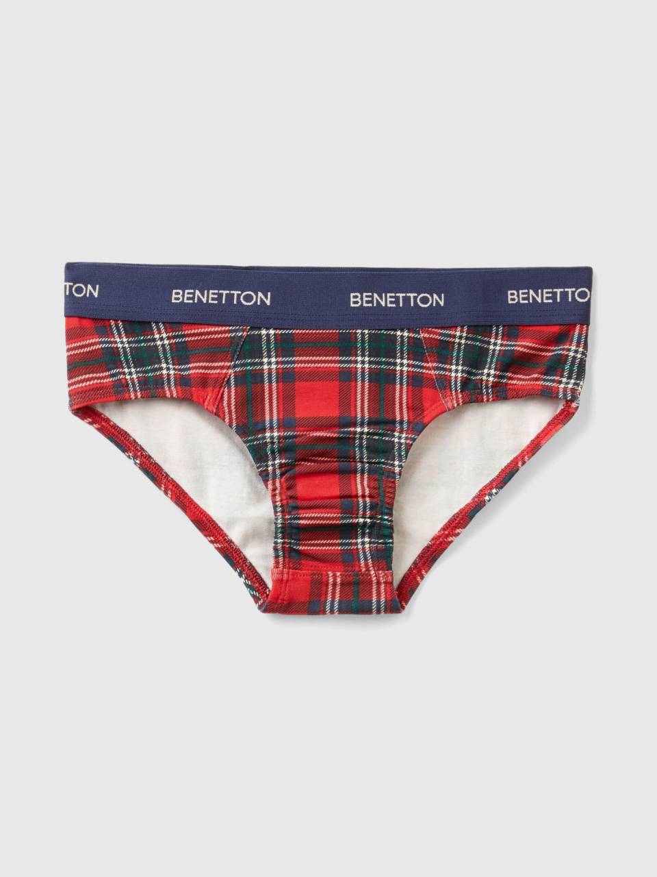 Tartan underwear in stretch cotton Multi color Benetton