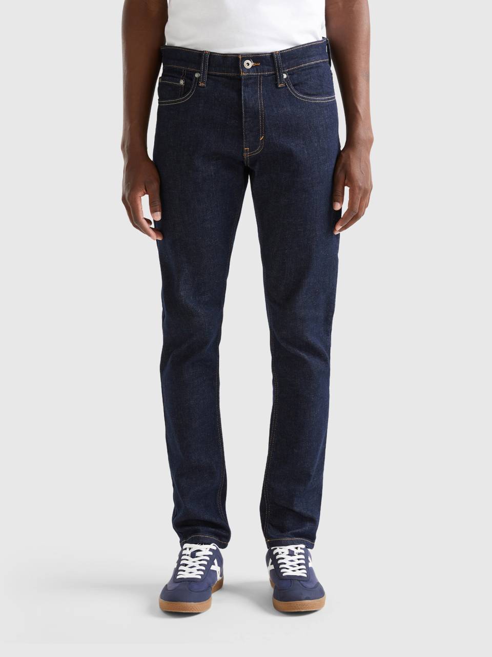 Low crotch slim fit jeans Dark Blue Benetton