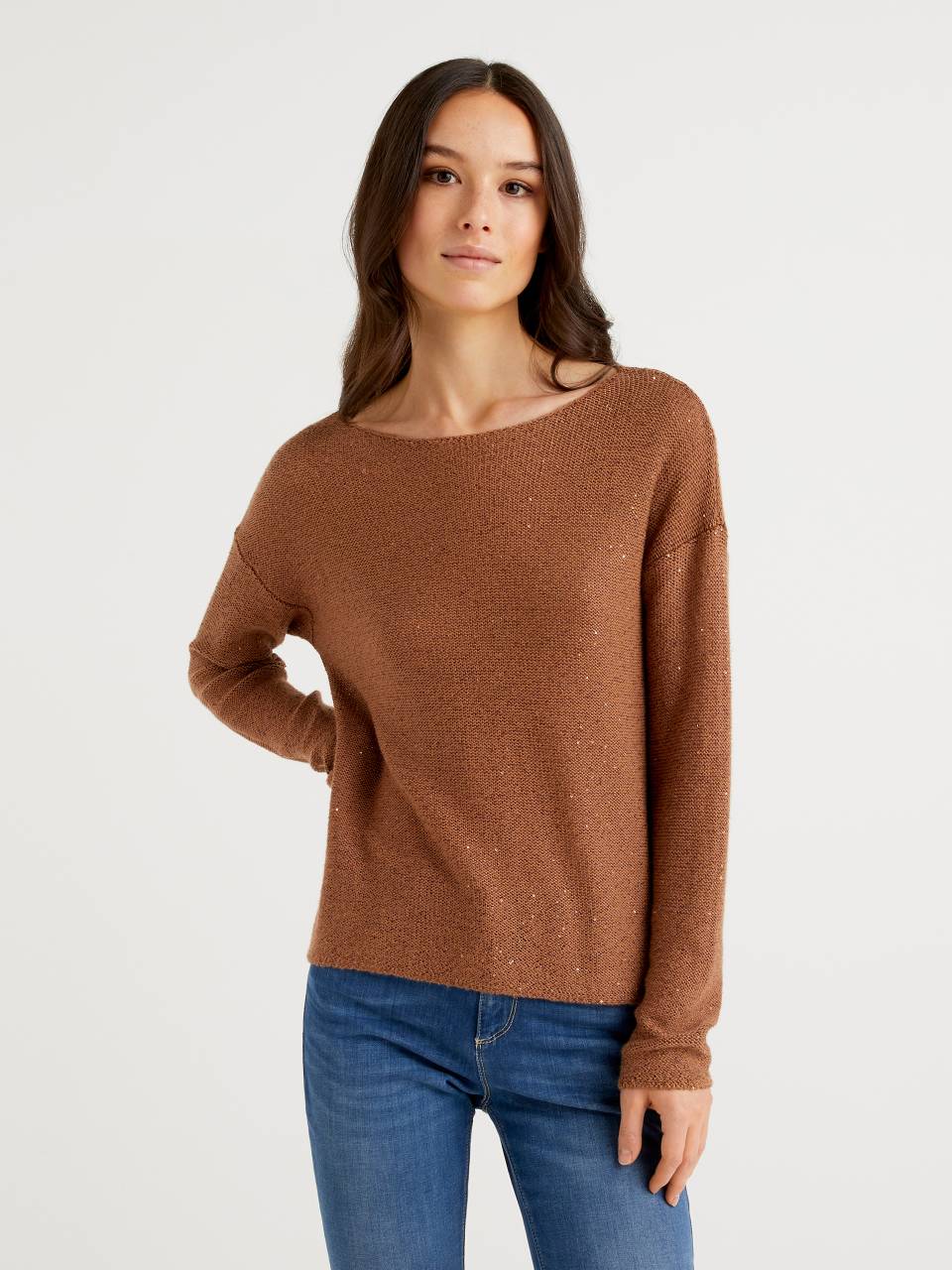 Triple wide scoop new arrivals neck sweater
