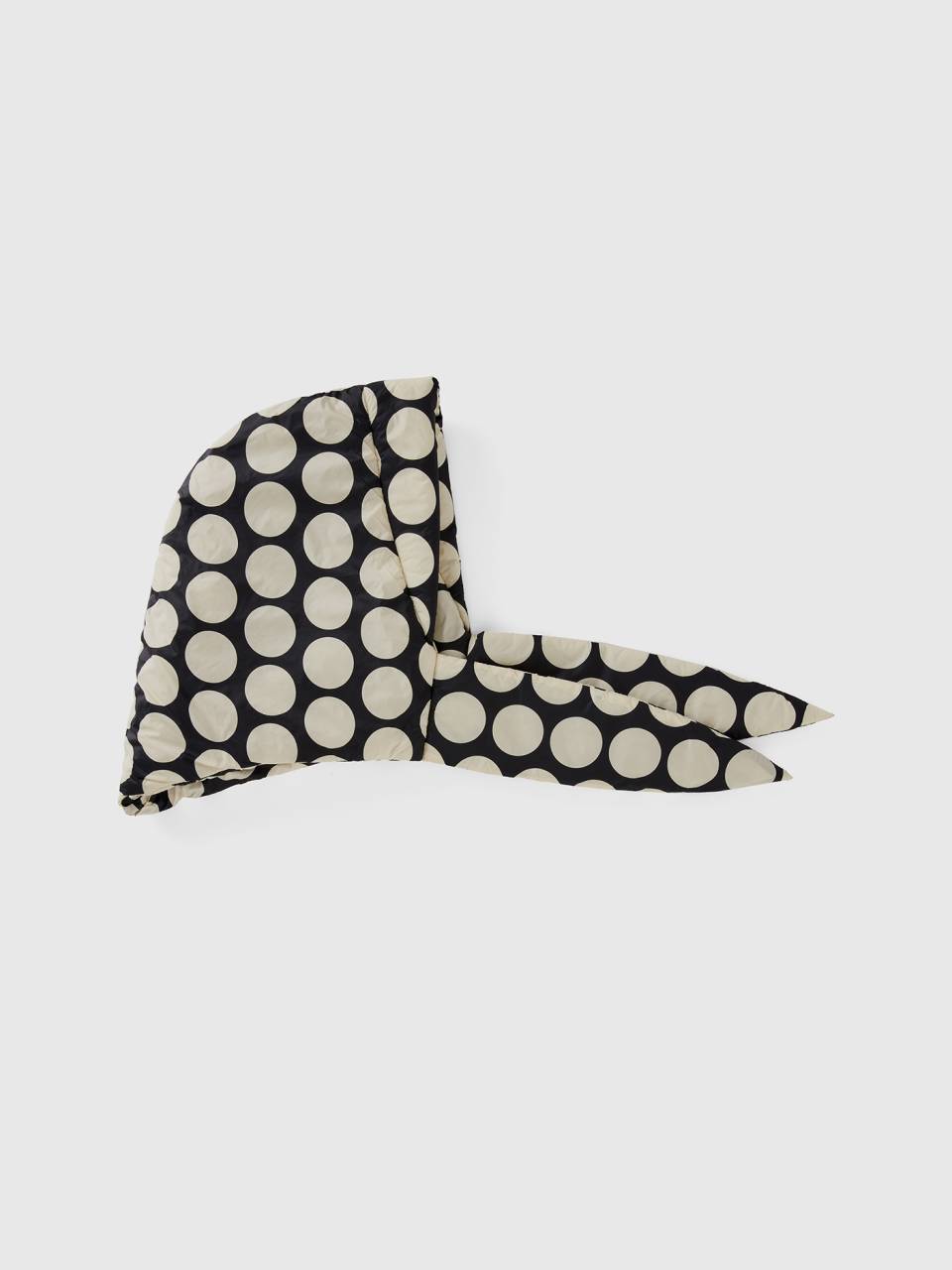 Polka dot scarf black and white sales