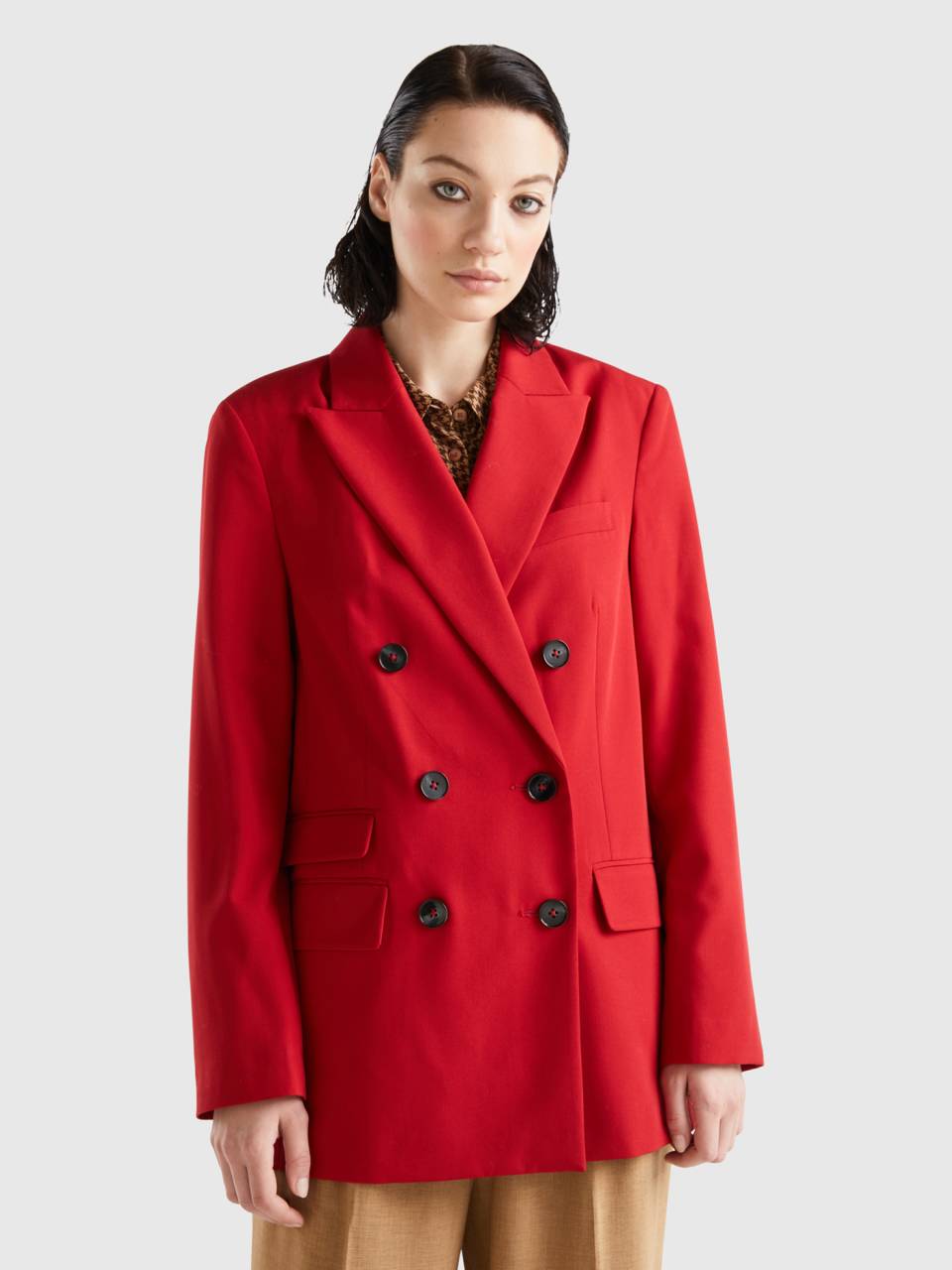 Red double breasted jacket sales
