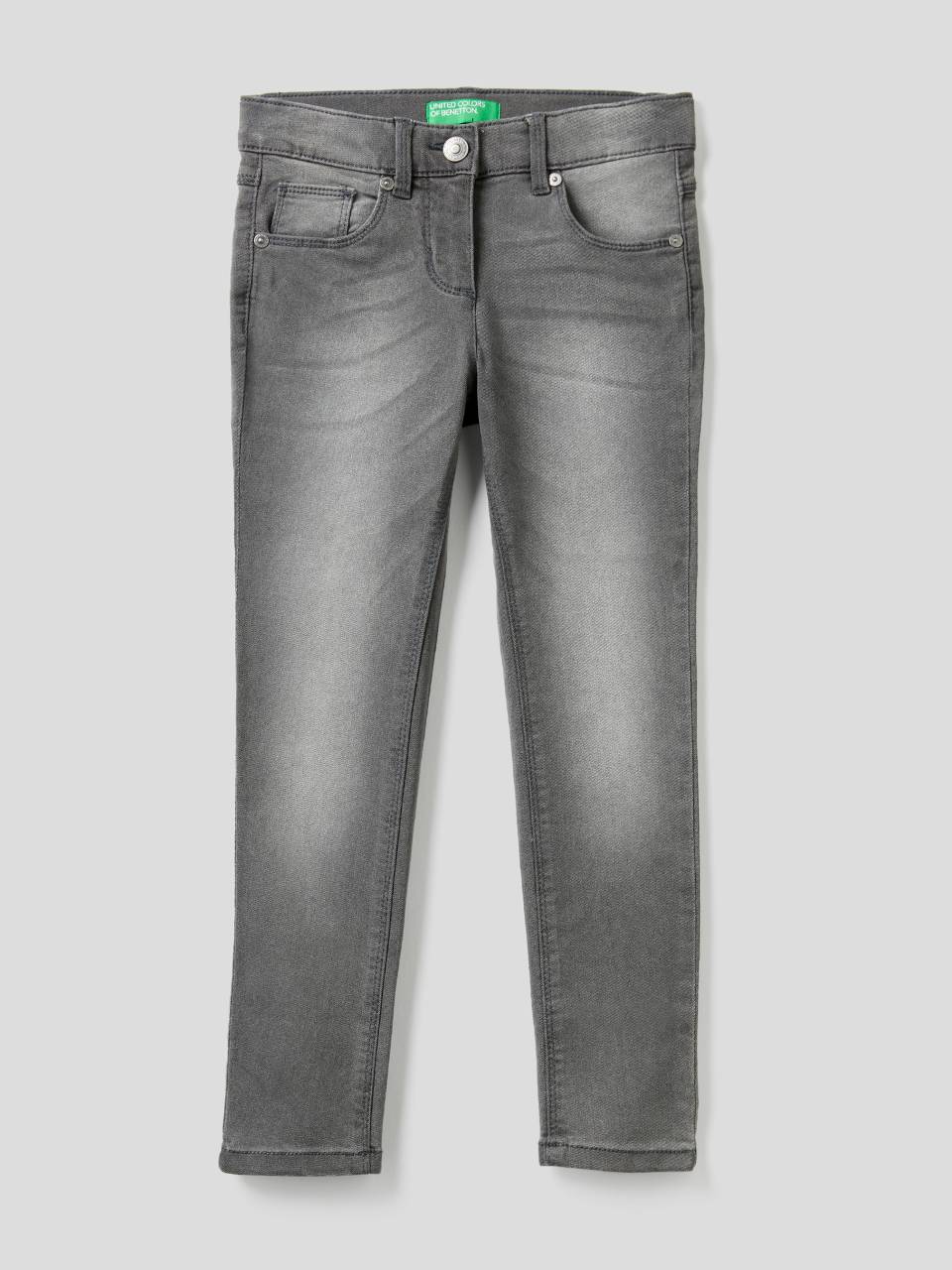 Worn look skinny fit jeans Gray Benetton
