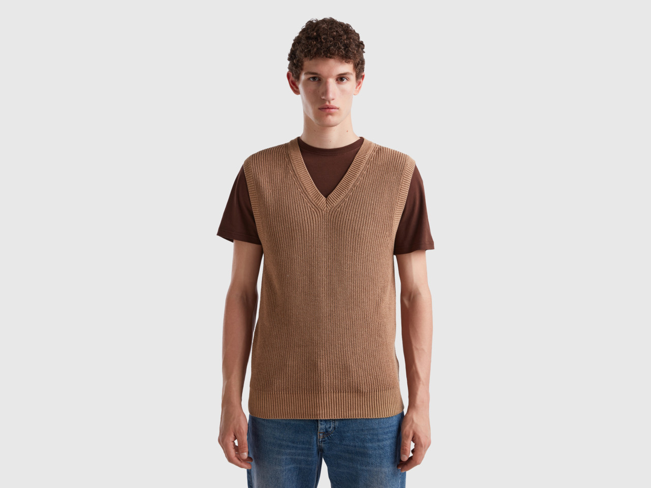 Men s Short Sleeve Cotton Tricot Sweaters 2024 Benetton