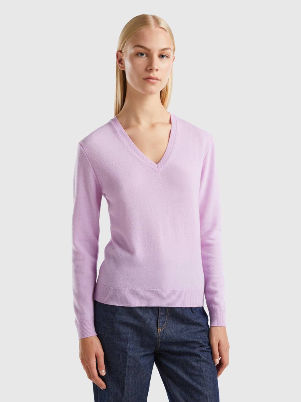 Lilac v neck best sale sweater
