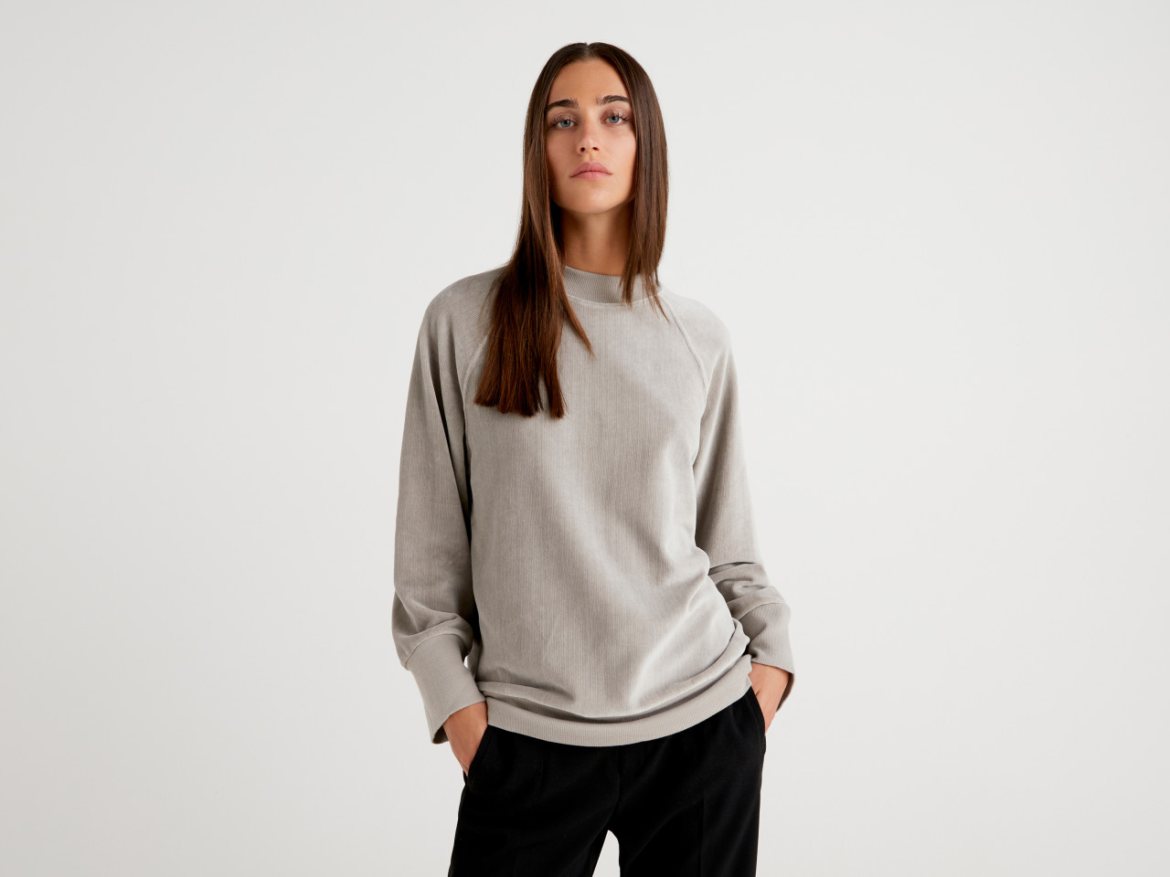 Ladies sweatshirts sales no hood