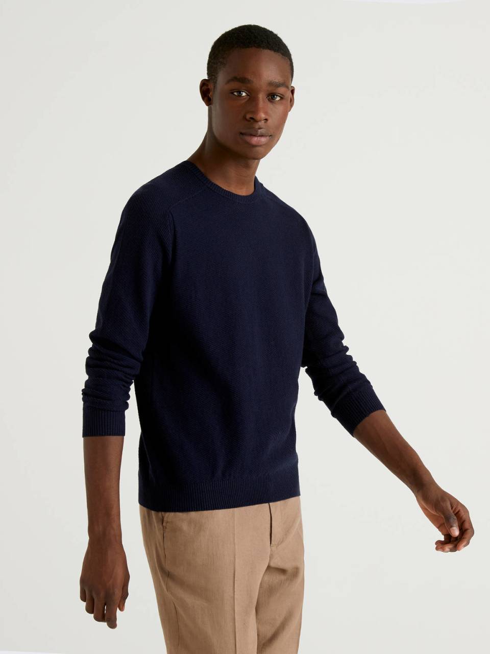 Sweater in linen blend cotton