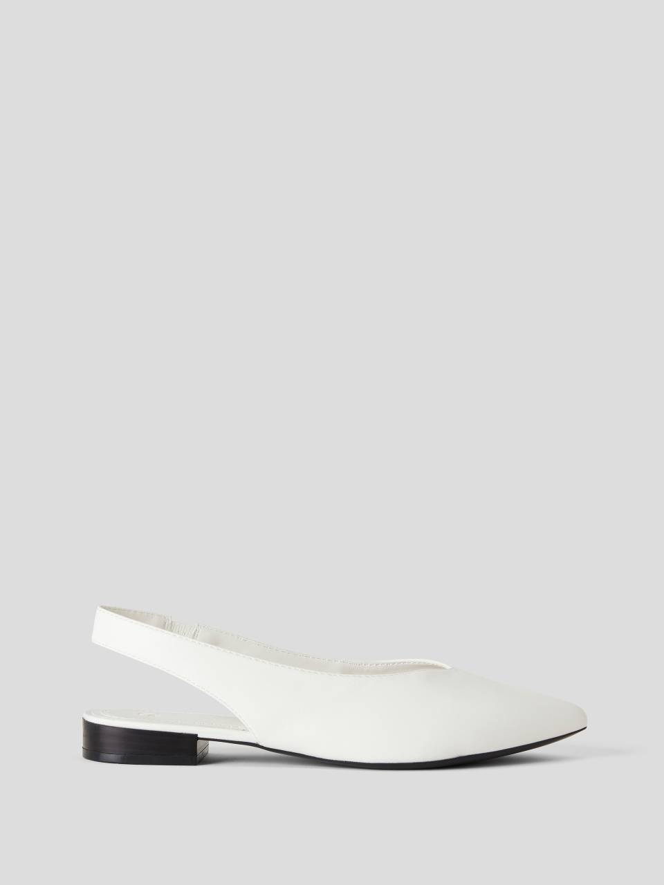 White pointed best sale toe flats