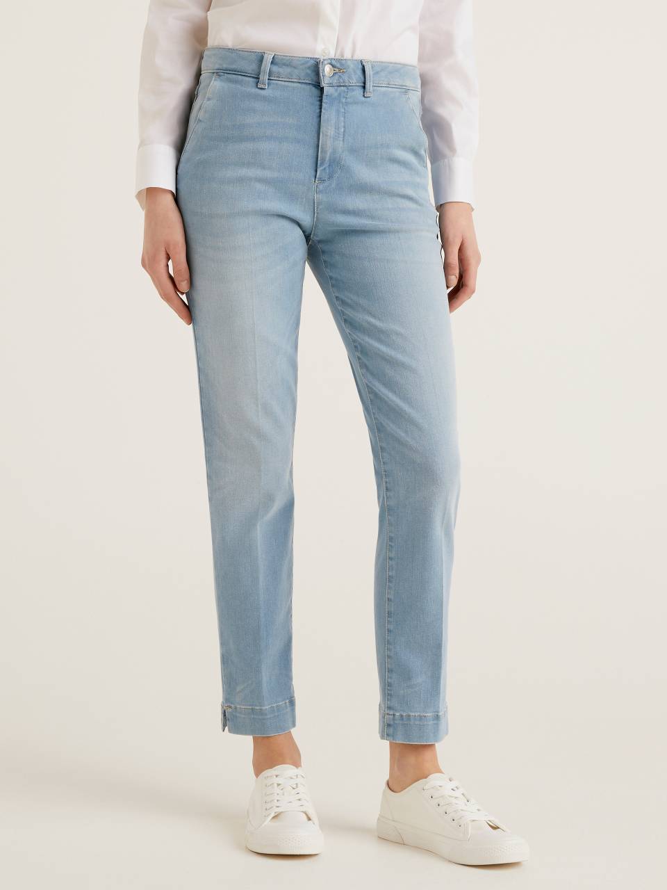 White/Green 38                  EU Bershka straight jeans discount 65% WOMEN FASHION Jeans Straight jeans Print 