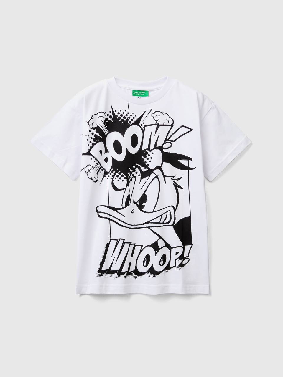 T-shirt print with - White Benetton Duck Donald |