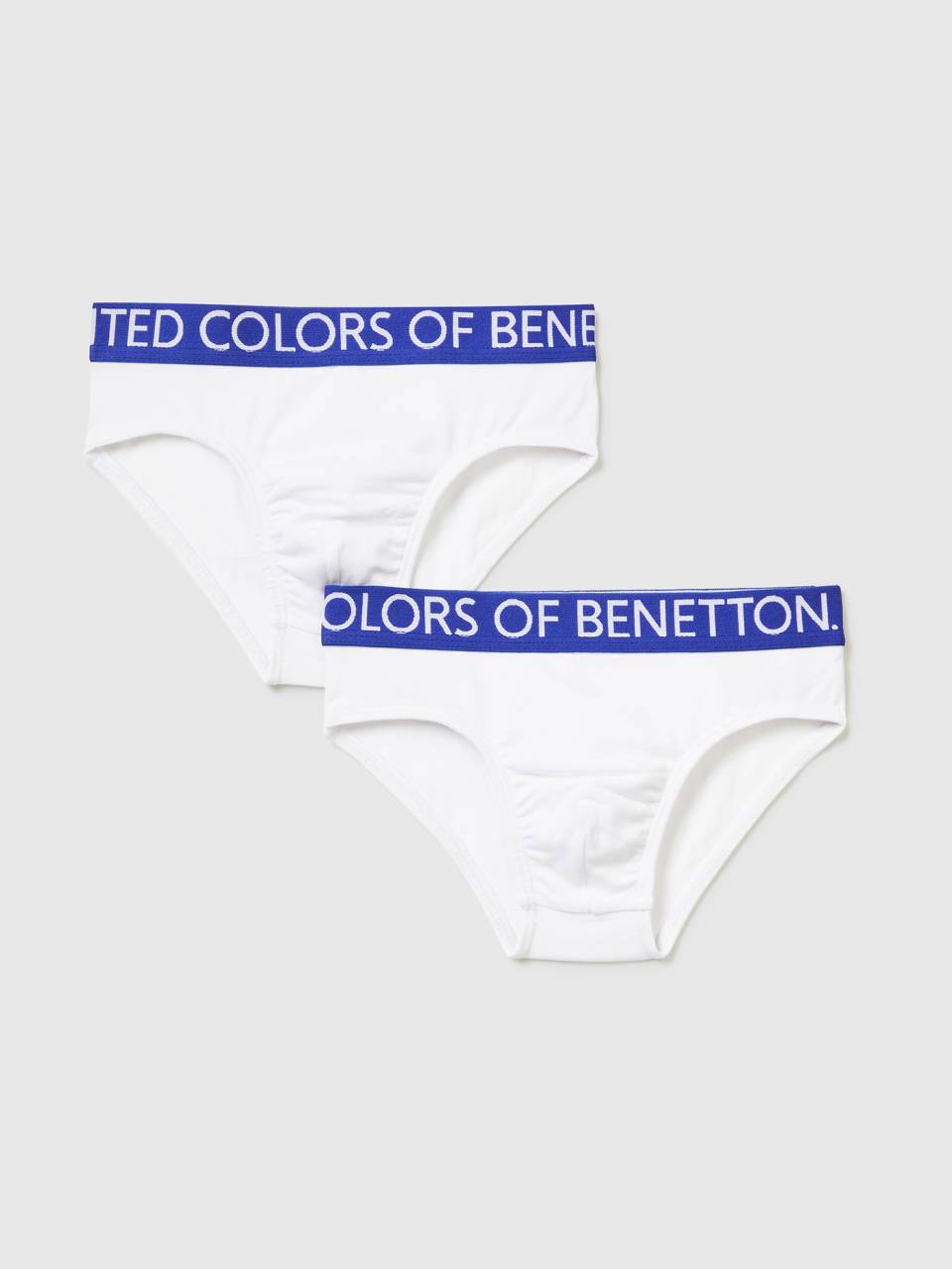 Two pairs of briefs with logoed elastic - White