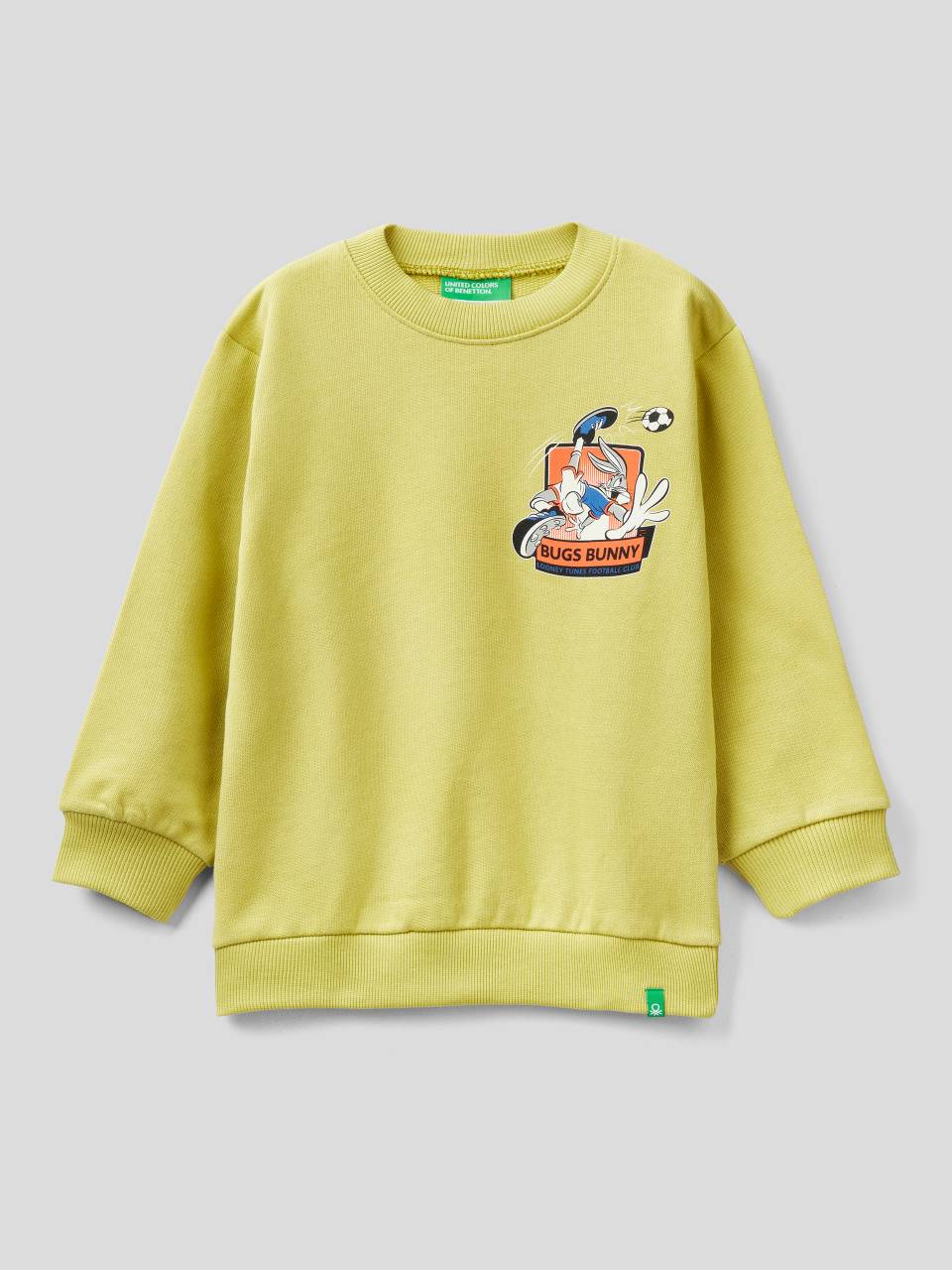 100 cotton Looney Tunes sweatshirt Yellow Benetton