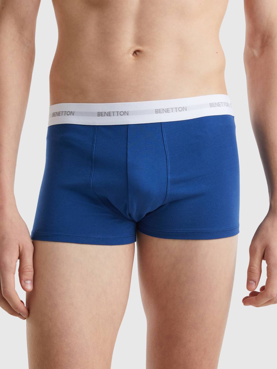 Dark blue boxers in stretch organic cotton - Dark Blue