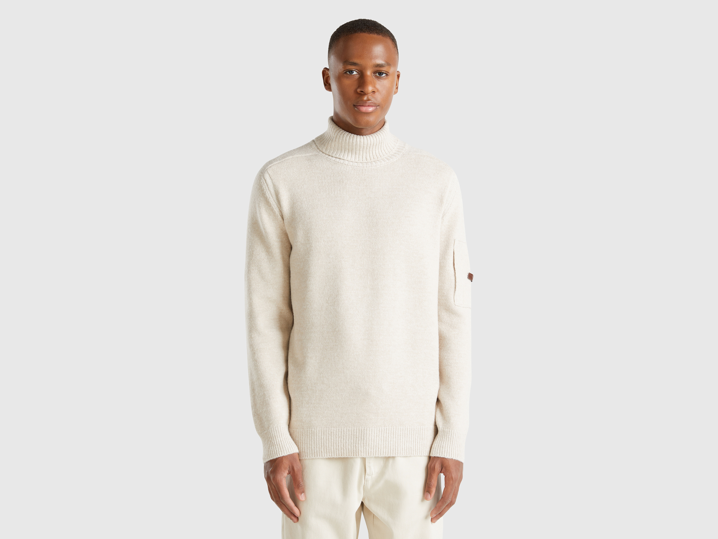 Men s High Neck Sweaters New Collection 2024 Benetton