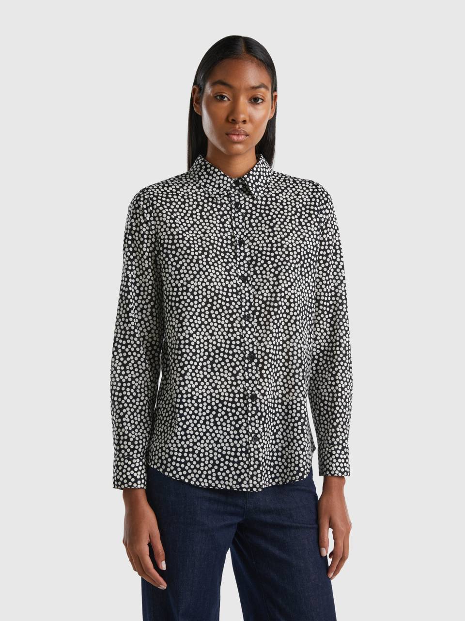 Black and white hotsell polka dot shirt