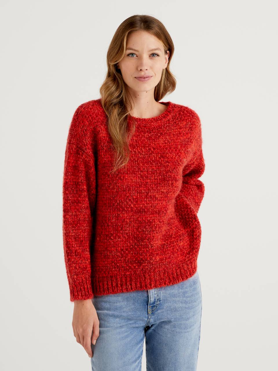 Red cheap mohair sweater