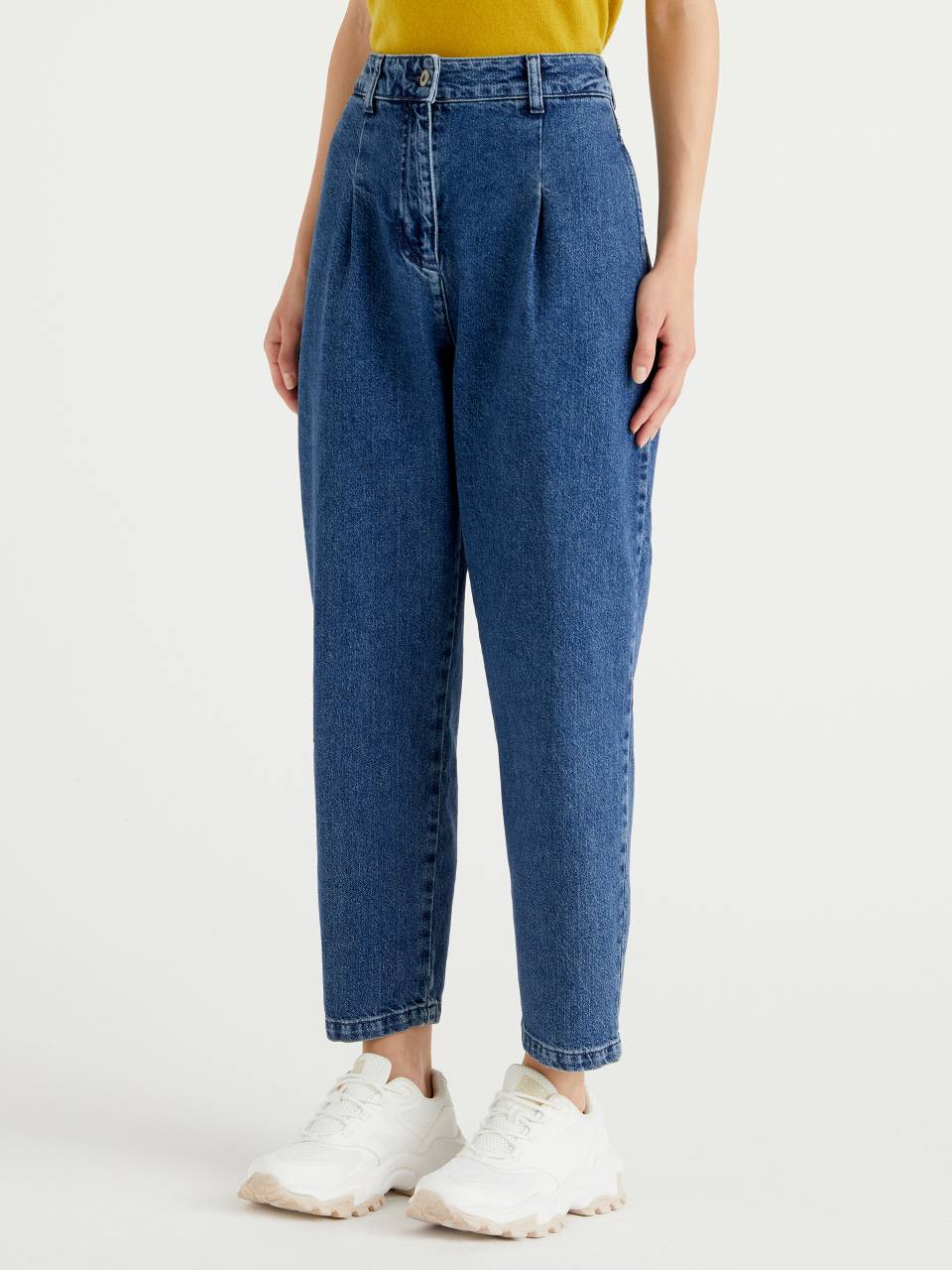 Slouchy jeans in 100% cotton - Blue