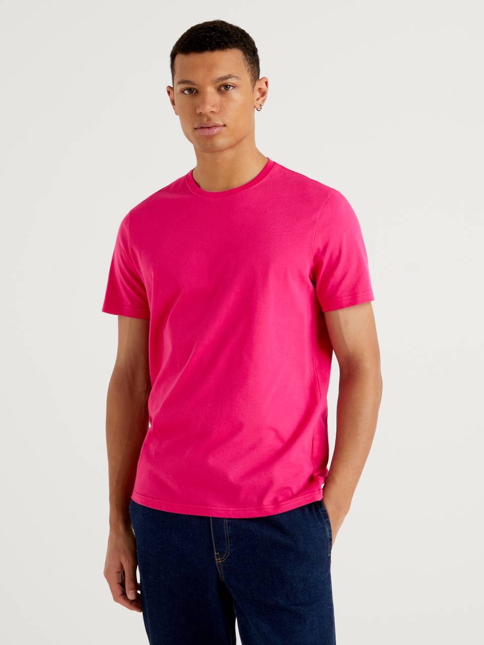 T-shirt with print Color fuchsia - SINSAY - 5793F-43X