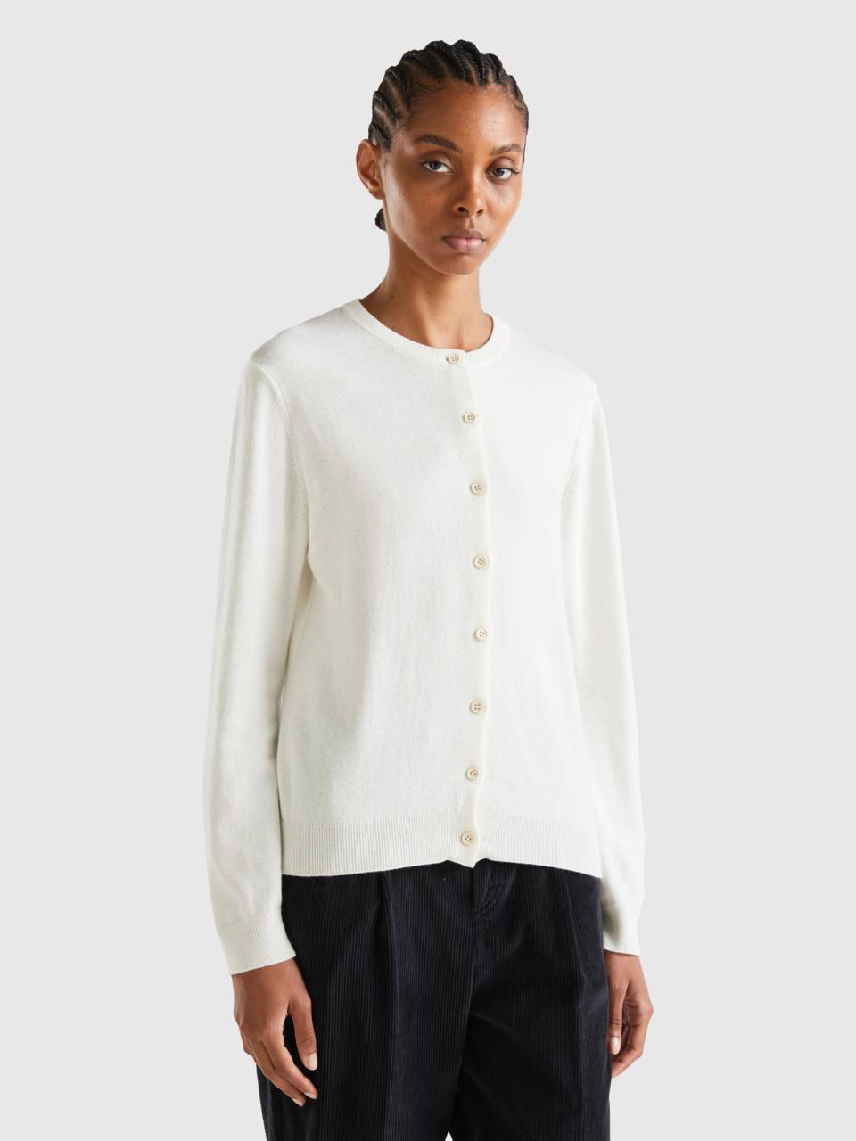White cashmere shrug sale