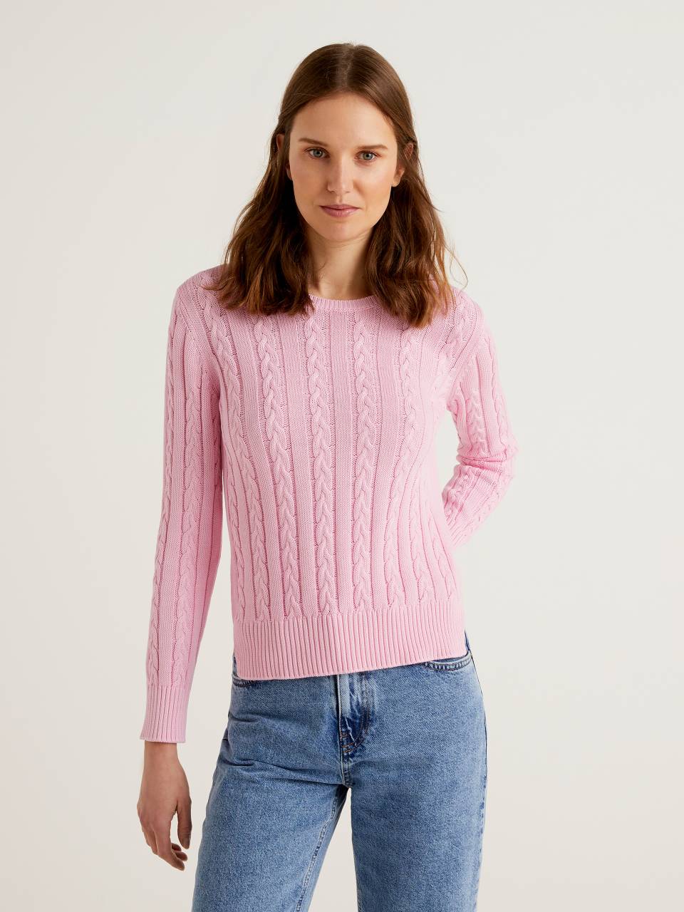 Pink cotton sweater outlet