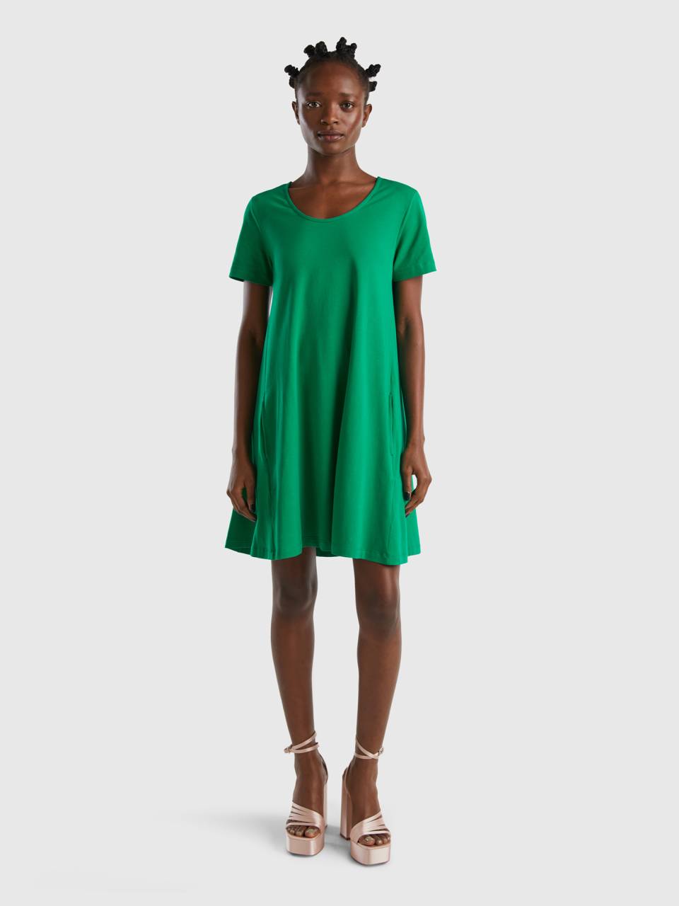 Vestido evase shop verde