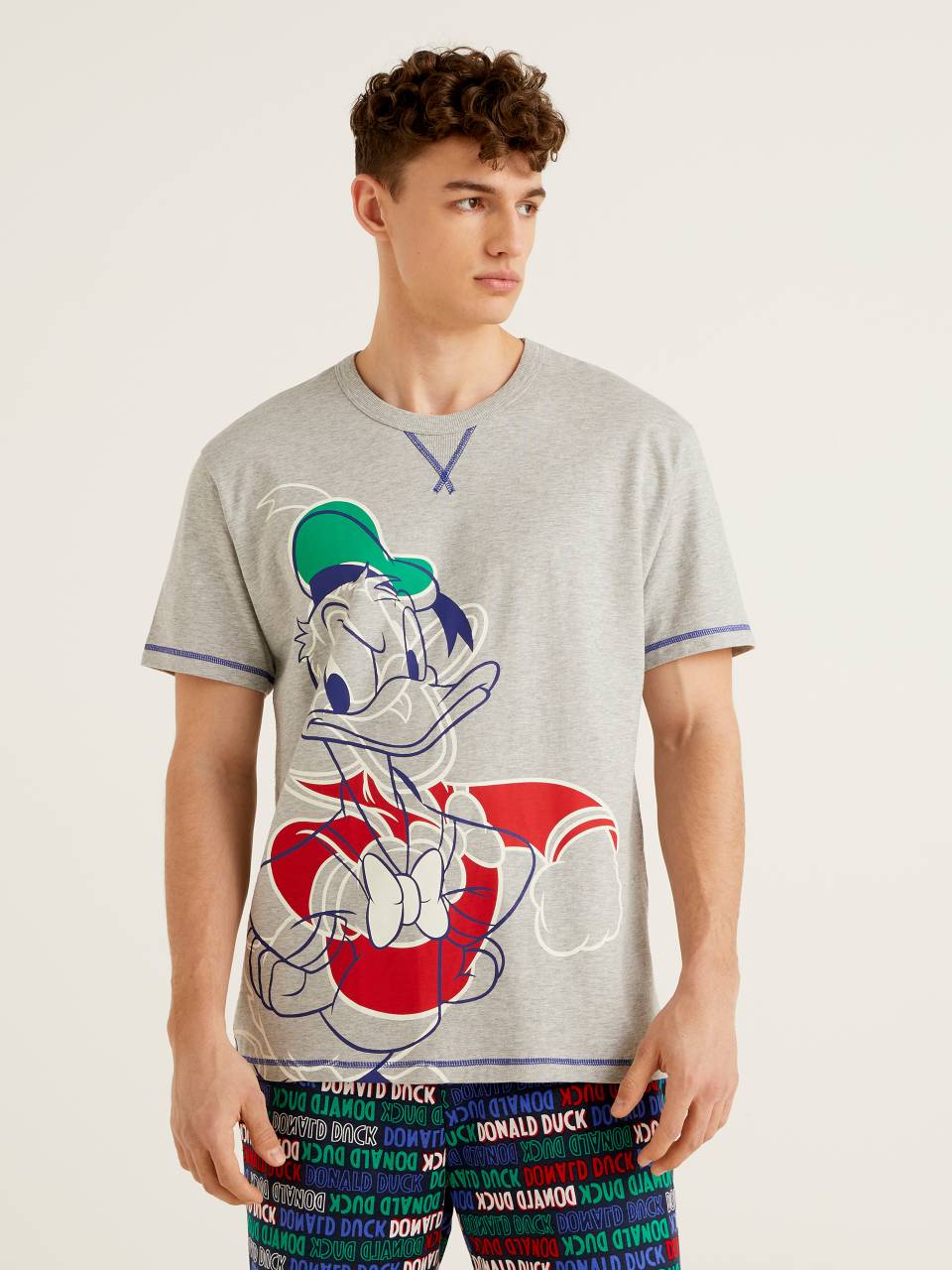 Disney Donald Duck short-sleeved round neck T-shirt summer adult men's 3d  printing short-sleeved fashion street gothic style